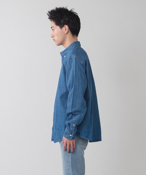 Levi's（リーバイス）の「Levi's/リーバイス オーセンティック ボタンダウンシャツ ミディアムインディゴ（シャツ/ブラウス・メンズ・インディゴブルー・S/M/L/XL）」の13枚目の写真