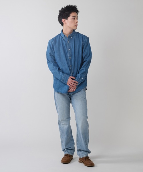 Levi's（リーバイス）の「Levi's/リーバイス オーセンティック ボタンダウンシャツ ミディアムインディゴ（シャツ/ブラウス・メンズ・インディゴブルー・S/M/L/XL）」の10枚目の写真