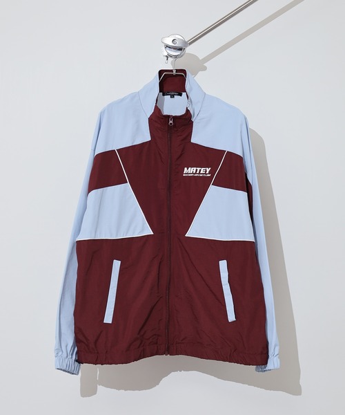 SUGGESTION（サジェッション）の「Nylon switching full zip blouson / ナイロン切り替え フルジップブルゾン unisex（ナイロンジャケット・メンズ・ワイン/ブラック/オフホワイト・M/L）」の6枚目の写真