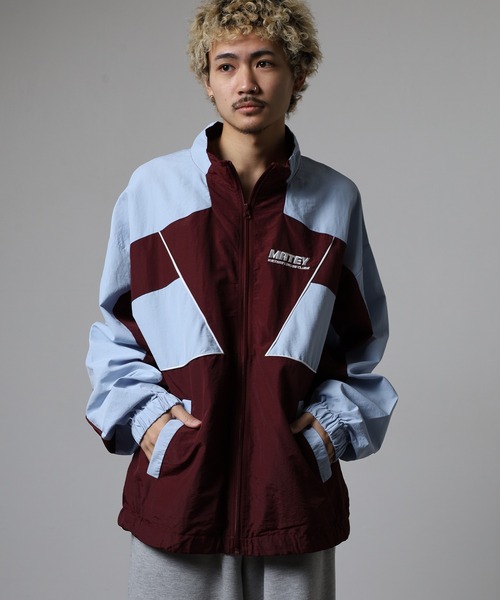 SUGGESTION（サジェッション）の「Nylon switching full zip blouson / ナイロン切り替え フルジップブルゾン unisex（ナイロンジャケット・メンズ・ワイン/ブラック/オフホワイト・M/L）」の21枚目の写真