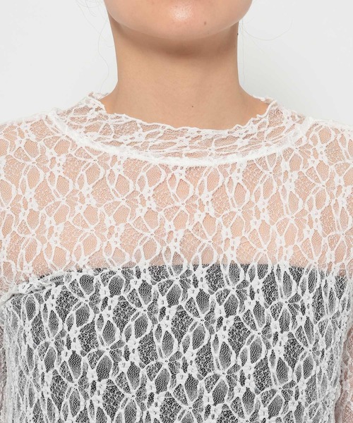 HARE シアーレースタイトトップス HARE tシャツ シアーレースタイトトップス(HARE) レディース