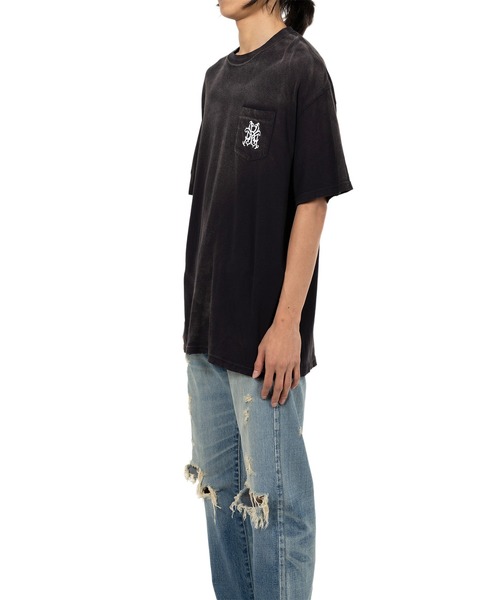 KAMIYA KMY-ROSE DISTRESSED Pocket Tシャツ 半袖 天竺 KMY-ROSE” Distressed T-shirt（Tシャツ/カットソー）｜KAMIYA