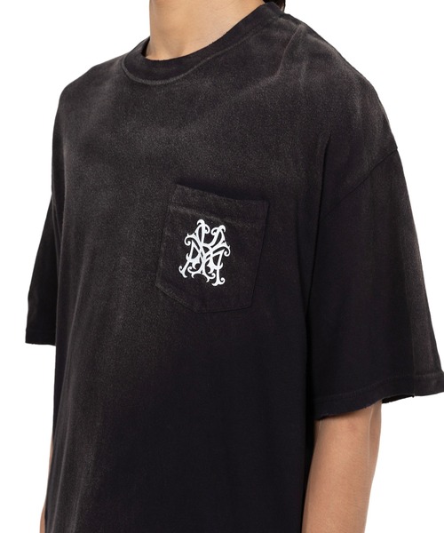 KAMIYA KMY-ROSE DISTRESSED Pocket Tシャツ 半袖 天竺 KMY-ROSE” Distressed T-shirt（Tシャツ/カットソー）｜KAMIYA