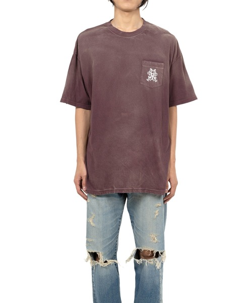 KAMIYA KMY-ROSE DISTRESSED Pocket Tシャツ 半袖 天竺 KMY-ROSE” Distressed T-shirt（Tシャツ/カットソー）｜KAMIYA
