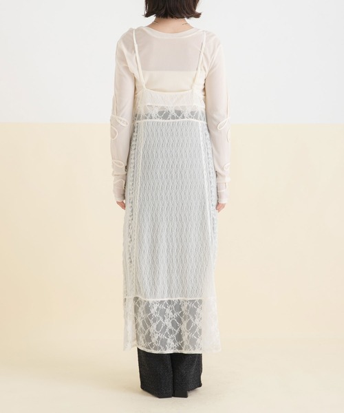 rectangle（レクタングル）の「レースパッチワークキャミワンピース（ワンピース・レディース・アイボリー/ブラック・FREE）」の13枚目の写真