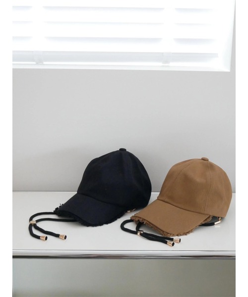 TRUNC（トランクエイティーエイト）の「Strap Fringe Cap（キャップ・レディース・ブラック/ブラウン・FREE）」の21枚目の写真
