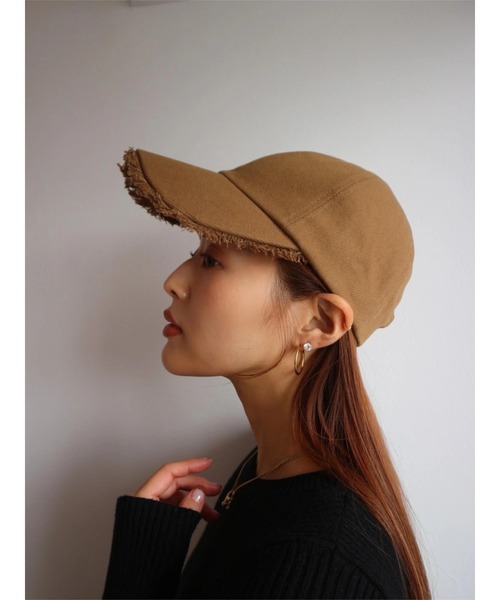 TRUNC（トランクエイティーエイト）の「Strap Fringe Cap（キャップ・レディース・ブラック/ブラウン・FREE）」の3枚目の写真
