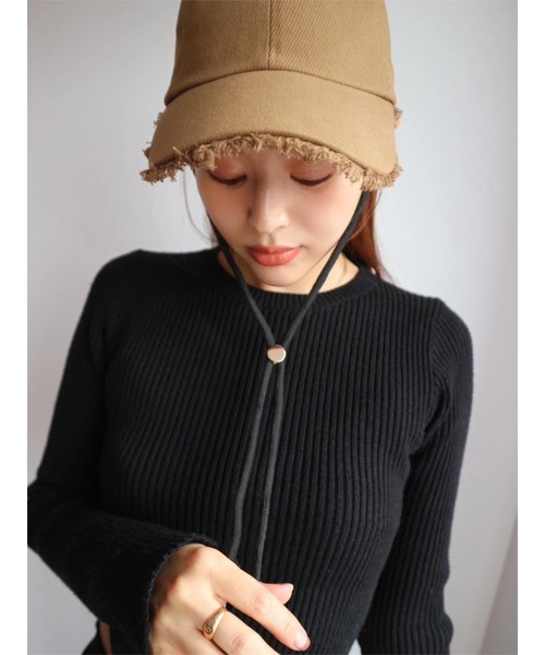 TRUNC（トランクエイティーエイト）の「Strap Fringe Cap（キャップ・レディース・ブラック/ブラウン・FREE）」の22枚目の写真