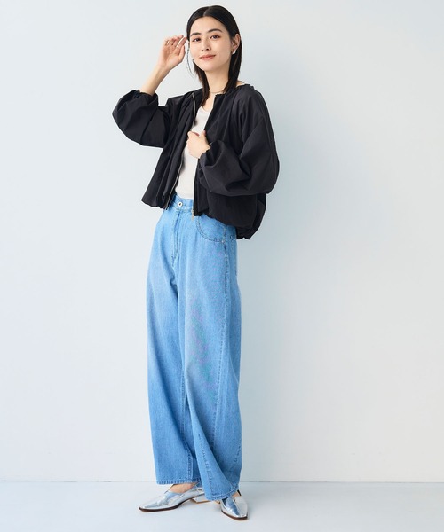 CROSS FUNCTION（クロスファンクション）の「《撥水》アクティかる ブライトナイロン撥水バルーンブルゾン【CF/クロスファンクション】（ブルゾン・レディース・ブラウン/ブラック・M/L/LL）」の13枚目の写真