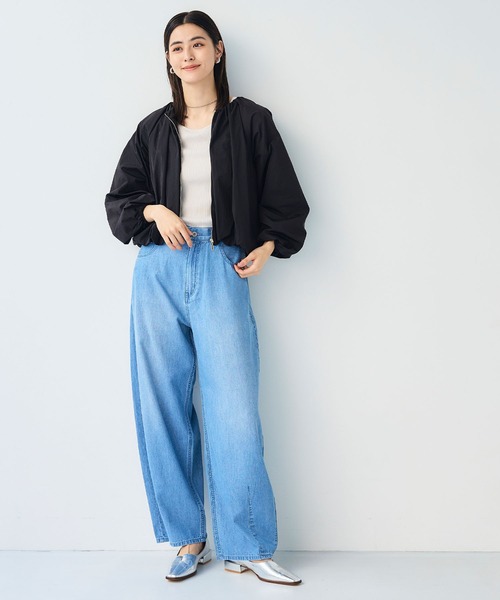 CROSS FUNCTION（クロスファンクション）の「《撥水》アクティかる ブライトナイロン撥水バルーンブルゾン【CF/クロスファンクション】（ブルゾン・レディース・ブラウン/ブラック・M/L/LL）」の14枚目の写真