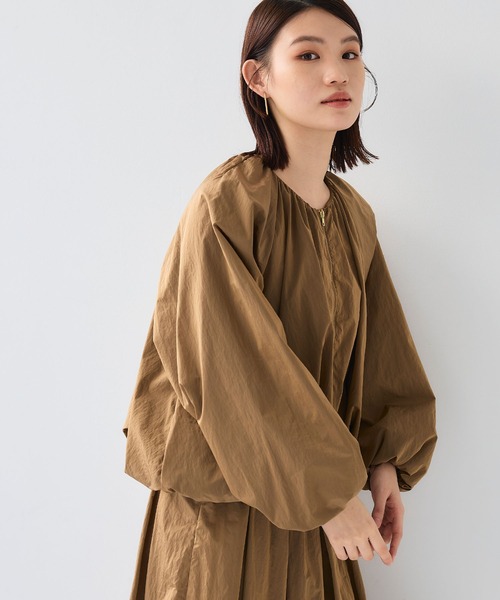 CROSS FUNCTION（クロスファンクション）の「《撥水》アクティかる ブライトナイロン撥水バルーンブルゾン【CF/クロスファンクション】（ブルゾン・レディース・ブラウン/ブラック・M/L/LL）」の16枚目の写真