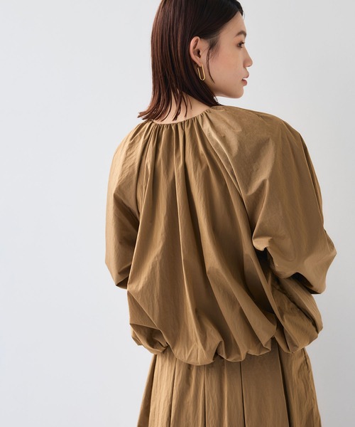 CROSS FUNCTION（クロスファンクション）の「《撥水》アクティかる ブライトナイロン撥水バルーンブルゾン【CF/クロスファンクション】（ブルゾン・レディース・ブラウン/ブラック・M/L/LL）」の18枚目の写真