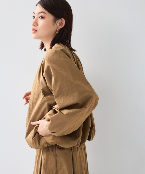 CROSS FUNCTION（クロスファンクション）の「《撥水》アクティかる ブライトナイロン撥水バルーンブルゾン【CF/クロスファンクション】（ブルゾン・レディース・ブラウン/ブラック・M/L/LL）」の17枚目の写真