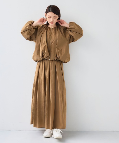 CROSS FUNCTION（クロスファンクション）の「《撥水》アクティかる ブライトナイロン撥水バルーンブルゾン【CF/クロスファンクション】（ブルゾン・レディース・ブラウン/ブラック・M/L/LL）」の20枚目の写真