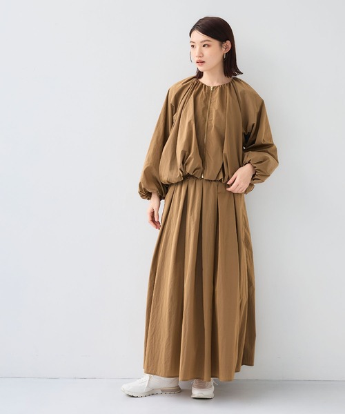 CROSS FUNCTION（クロスファンクション）の「《撥水》アクティかる ブライトナイロン撥水バルーンブルゾン【CF/クロスファンクション】（ブルゾン・レディース・ブラウン/ブラック・M/L/LL）」の21枚目の写真