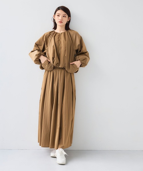 CROSS FUNCTION（クロスファンクション）の「《撥水》アクティかる ブライトナイロン撥水バルーンブルゾン【CF/クロスファンクション】（ブルゾン・レディース・ブラウン/ブラック・M/L/LL）」の22枚目の写真