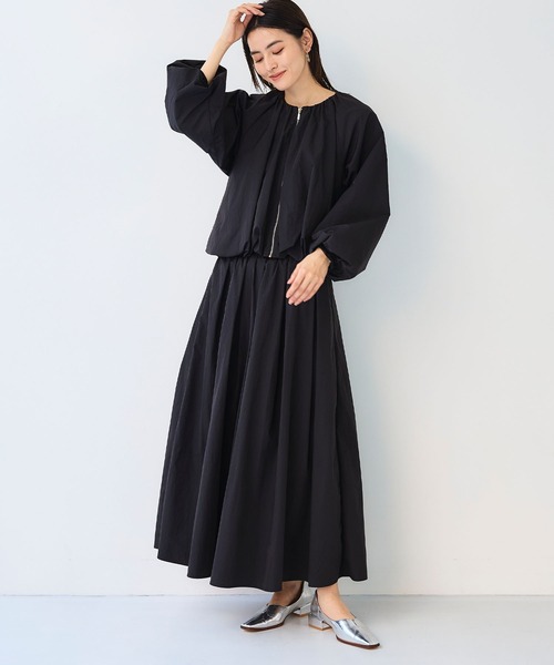 CROSS FUNCTION（クロスファンクション）の「《撥水》アクティかる ブライトナイロン撥水バルーンブルゾン【CF/クロスファンクション】（ブルゾン・レディース・ブラウン/ブラック・M/L/LL）」の7枚目の写真