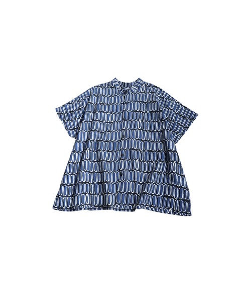 antiqua(アンティカ)の「レトロ柄シャツ(シャツ/ブラウス・レディース・ブルー/アイボリー・ONESIZE)」の13枚目の写真