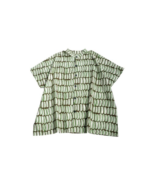 antiqua(アンティカ)の「レトロ柄シャツ(シャツ/ブラウス・レディース・ブルー/アイボリー・ONESIZE)」の14枚目の写真