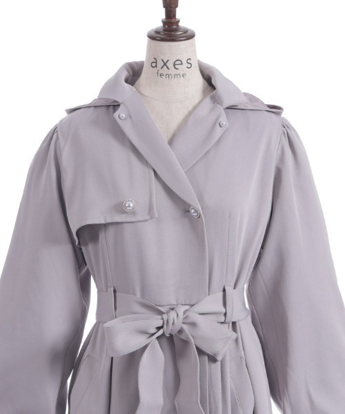 axes femme（アクシーズファム）の「フード付トレンチコート（トレンチコート・レディース・ベージュ/ラベンダー/ブラック・FREE）」の16枚目の写真