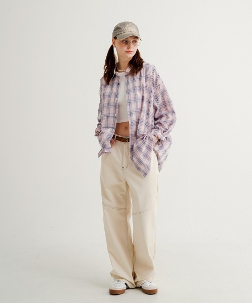 NO NEED（ノーニード）の「【WV PROJECT】seer prime check SH / JJLS7729（シャツ/ブラウス・メンズ・ピンク系・M/L/LL）」の2枚目の写真