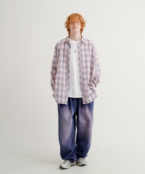 NO NEED（ノーニード）の「【WV PROJECT】seer prime check SH / JJLS7729（シャツ/ブラウス・メンズ・ピンク系・M/L/LL）」の3枚目の写真