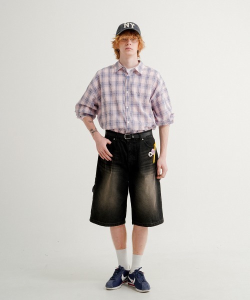 NO NEED（ノーニード）の「【WV PROJECT】seer prime check SH / JJLS7729（シャツ/ブラウス・メンズ・ピンク系・M/L/LL）」の6枚目の写真