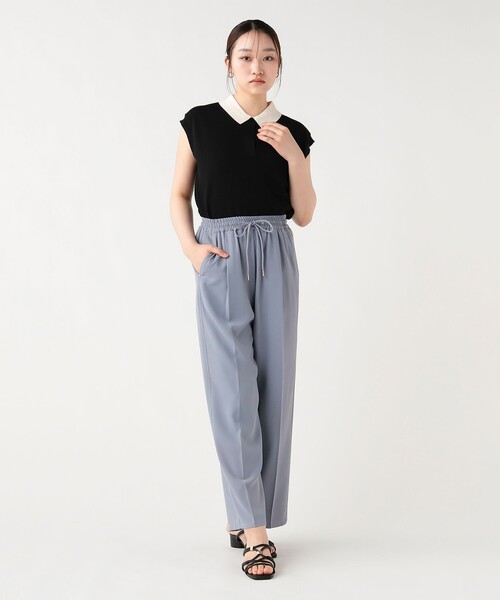 BEAMS HEART(ビームスハート)の「ニットソー ポロ(ポロシャツ・レディース・ブラウン系その他4/ブラック/ネイビー/オフホワイト/ベージュ・FREE)」の10枚目の写真