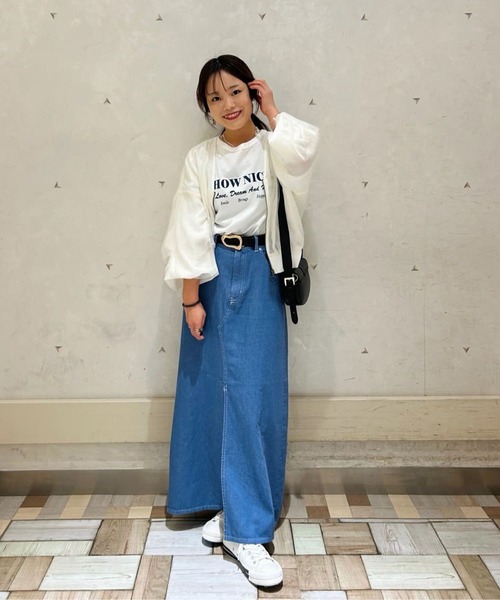 Jines(ジネス)の「チュール重ねブルゾン(ブルゾン・レディース・ホワイト/ライトグレー・38)」の20枚目の写真