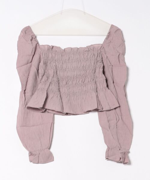 &soiree(アンドソワレ)の「【 &soiree】ワッシャーシャーリングブラウス(シャツ/ブラウス・レディース・ラベンダー/ブラック・MEDIUM)」の3枚目の写真