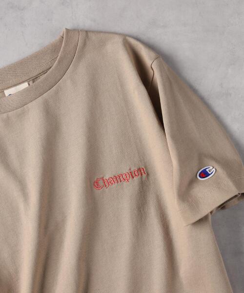 Champion(チャンピオン)の「Champion(チャンピオン)【レディース】ショート丈ロゴTシャツ(Tシャツ/カットソー・レディース・レッド/ホワイト/ベージュ・M/L/XL)」の11枚目の写真