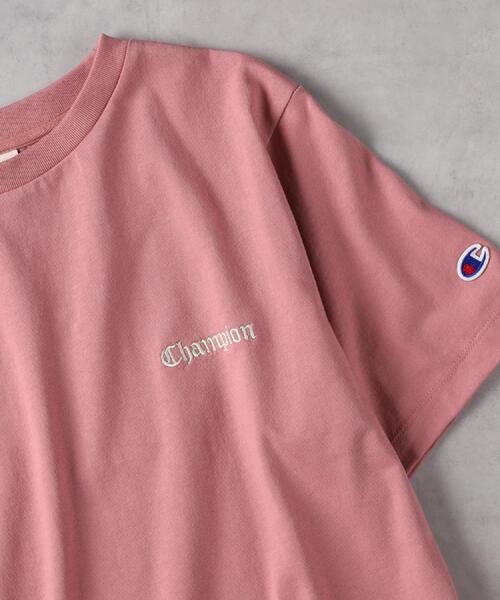 Champion(チャンピオン)の「Champion(チャンピオン)【レディース】ショート丈ロゴTシャツ(Tシャツ/カットソー・レディース・レッド/ホワイト/ベージュ・M/L/XL)」の19枚目の写真