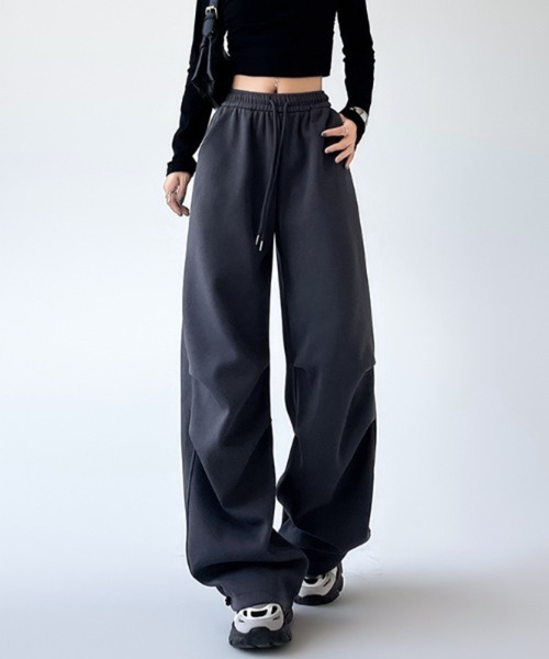 Mela（メラ）の「PARACHUTE SWEAT PT（スウェットパンツ・レディース・ライトグレー/ダークグレー/ブラック/グレー・S/M/L/XL）」の8枚目の写真