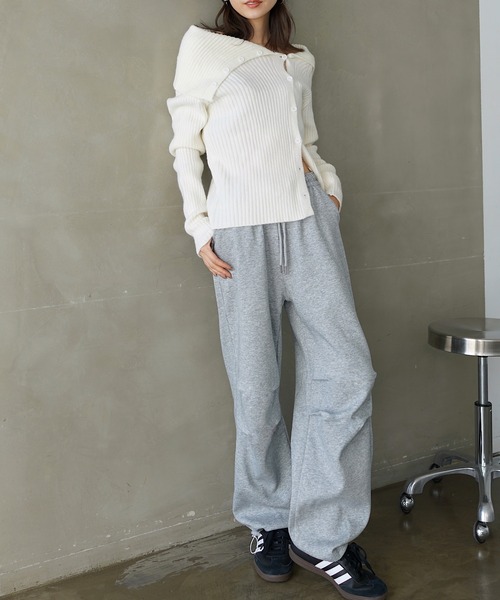 Mela（メラ）の「PARACHUTE SWEAT PT（スウェットパンツ・レディース・ライトグレー/ダークグレー/ブラック/グレー・S/M/L/XL）」の22枚目の写真