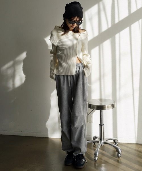 Mela（メラ）の「PARACHUTE SWEAT PT（スウェットパンツ・レディース・ライトグレー/ダークグレー/ブラック/グレー・S/M/L/XL）」の21枚目の写真