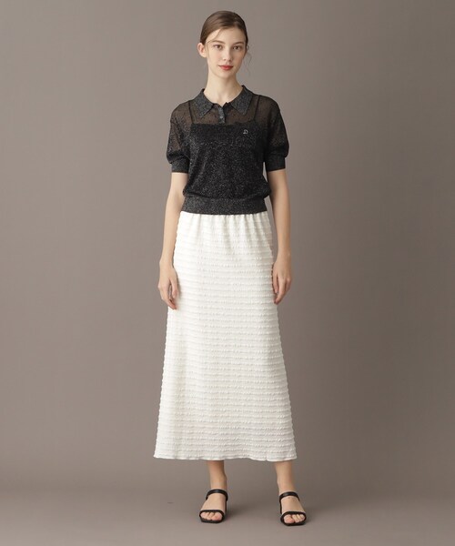 DRESSTERIOR ポロニット 36 ドレステリア　新品 セール】【大人百花春号掲載 モデル美香さん着用】ドットシアー