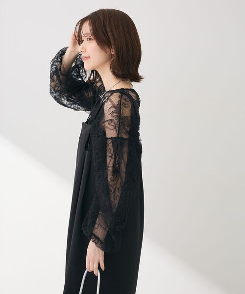 Green Parks(グリーンパークス)の「ベアトップジャンスカ(ジャンパースカート・レディース・ブラック/ベージュ・FREE)」の8枚目の写真