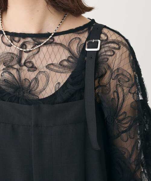 Green Parks(グリーンパークス)の「ベアトップジャンスカ(ジャンパースカート・レディース・ブラック/ベージュ・FREE)」の10枚目の写真