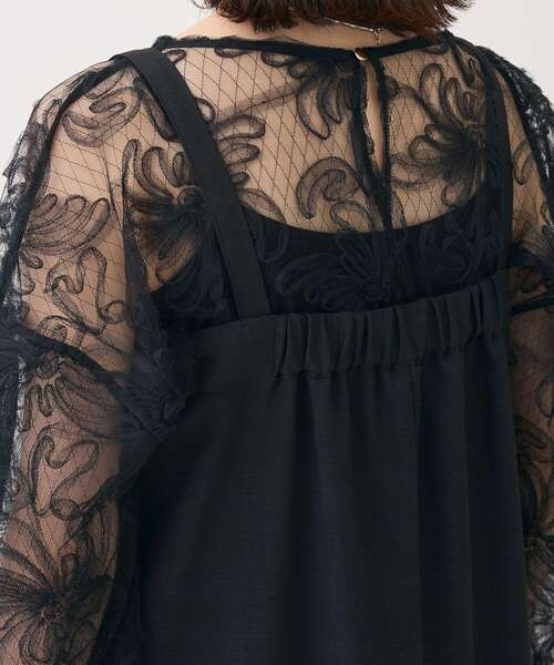 Green Parks(グリーンパークス)の「ベアトップジャンスカ(ジャンパースカート・レディース・ブラック/ベージュ・FREE)」の11枚目の写真