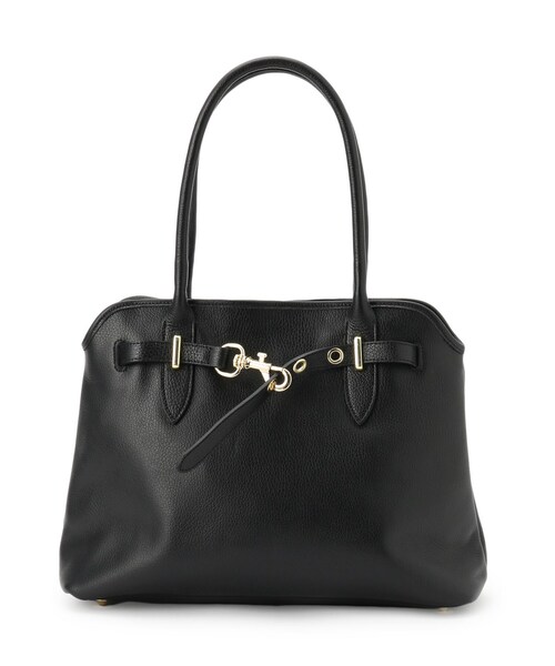 DRESSTERIOR（ドレステリア）の「MILOS（ミロス）【別注カラーあり】金具ベルト付きボストンバッグ（ボストンバッグ・レディース・キャメル/ブラック・00）」の2枚目の写真