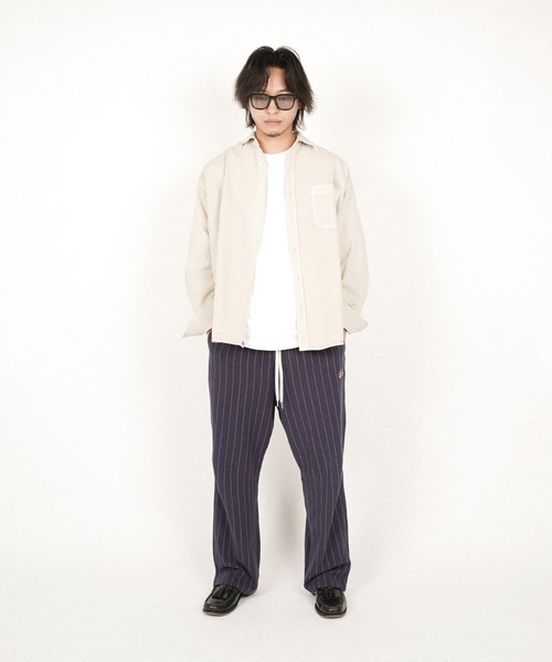 ピンストライプリラックスワイドパンツ（その他パンツ）｜#Re