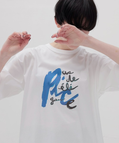 STUMBLY(スタンブリー)の「STUMBLY / Eri Yoshida Collaboration T-shirts(STUMBLY×ヨシダエリ コラボレーションTシャツ 535-5160002)(Tシャツ/カットソー・レディース・ホワイト・38)」の3枚目の写真
