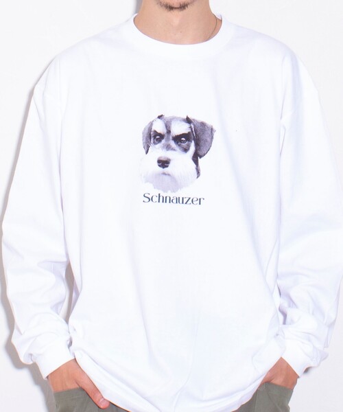 GLOSTER（グロスター）の「【新柄追加】【GLOSTER/グロスター】DOG&CAT 犬猫プリント クルーネックロンT（Tシャツ/カットソー・メンズ・オフホワイト/アイボリー/ホワイト系その他/キナリ/ホワイト系その他2/ホワイト系その他3・S/M/L）」の15枚目の写真