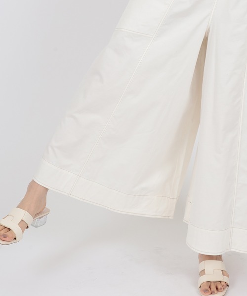 SUWDEE(スーディー)の「big pocket wide salopettes pants(サロペット/オーバーオール・レディース・ホワイト/ブラック・FREE)」の13枚目の写真