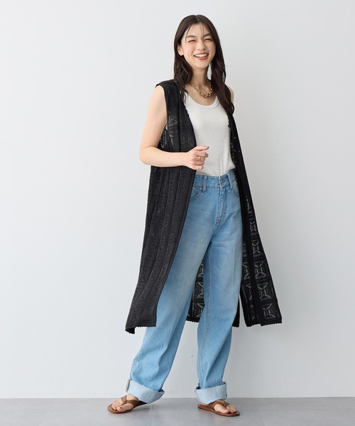 anyfee(エニフィー)の「【anyfee/プラスサイズ】2wayクロシェレース編みジレワンピース(ワンピース・レディース・ブラック/オフホワイト・LL/3L/4L/5L)」の20枚目の写真