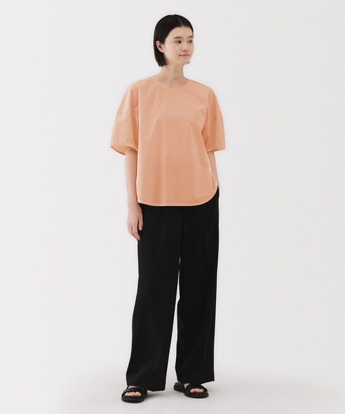 無印良品(ムジルシリョウヒン)の「婦人 涼感 半袖ブラウス(シャツ/ブラウス・レディース・ライトオレンジ系/サックスブルー系/ホワイト/ブラック・XL/L/M/S)」の7枚目の写真