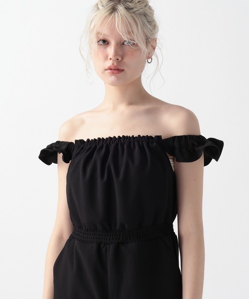 FOREVER 21（フォーエバー トゥエンティーワン）の「【2025SS】フリルオールインワン（つなぎ/オールインワン・レディース・ブラック/ナチュラル・MEDIUM/SMALL）」の22枚目の写真