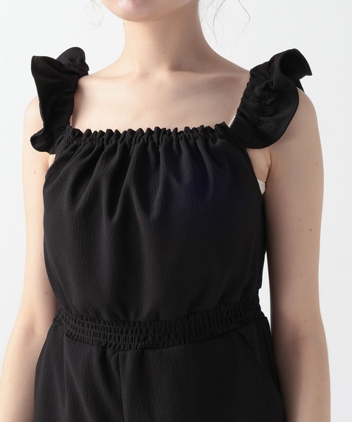FOREVER 21（フォーエバー トゥエンティーワン）の「【2025SS】フリルオールインワン（つなぎ/オールインワン・レディース・ブラック/ナチュラル・MEDIUM/SMALL）」の14枚目の写真