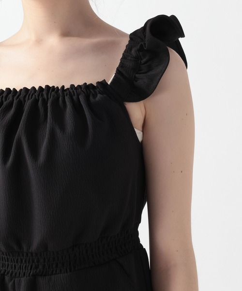 FOREVER 21（フォーエバー トゥエンティーワン）の「【2025SS】フリルオールインワン（つなぎ/オールインワン・レディース・ブラック/ナチュラル・MEDIUM/SMALL）」の15枚目の写真