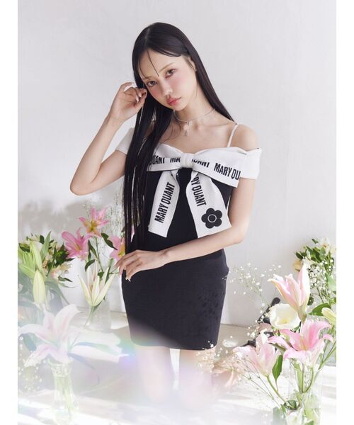 EAT ME / MARY QUANT ドレス EATME×MARY QUANT】リボンデザインニットワンピース（ワンピース